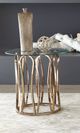 Coaster® Monett Glass Top End Table with Chocolate Chrome Base-2