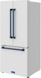 Thor Kitchen Gordon Ramsay Series 30" White French Door Counter Depth Refrigerator with Blue Hardware-3
