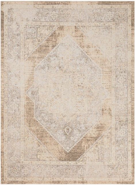 Nourison Home™ Astra Machine Washable Beige 5'x7' Style 1 Area Rug-0