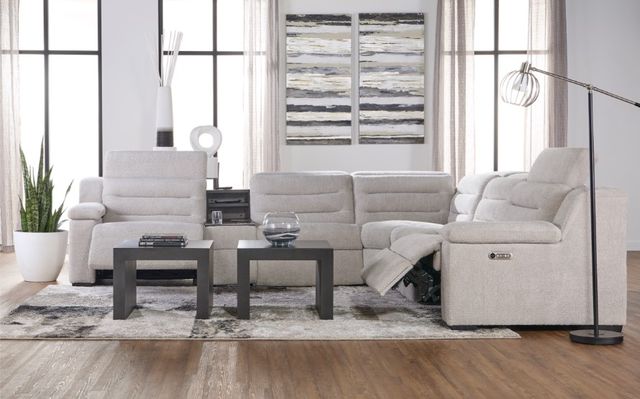 Hughes Furniture® 53016 6-Piece Solace Platinum L-Shape Power Reclining Sectional-1