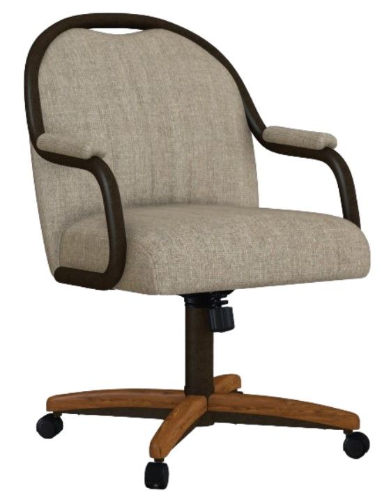 Chromcraft™ Customizable Seneca Swivel Dining Arm Chair-0