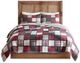 Olliix by Woolrich Tulsa Red/Grey King/California King Oversized Plaid Print Cotton Quilt Set-0