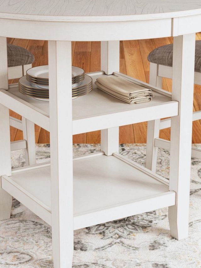 Signature Design by Ashley® Erinberg 5-Piece Antique White Counter Dining Set-3
