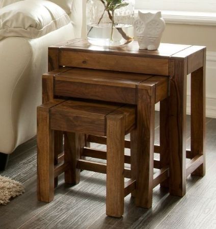 Jaipur Furniture Cadiz Range Dark Brown Nesting Table-2