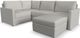 Flex by Flexsteel® 4-Piece Frost 4-Seat Sectional with Ottoman-1