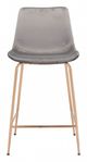 Zuo® Tony Gray and Gold Counter Chair-1