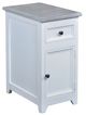 Horizon Home® Posada White Side Table with Gray Top -0