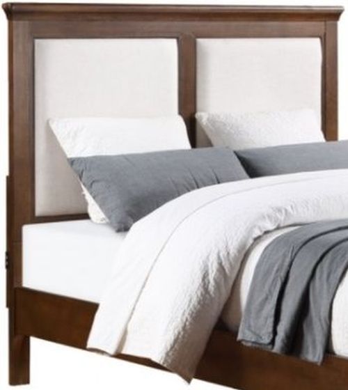Winners Only® Tamarack Hazelnut/White Queen Upholstered Panel Bed-1