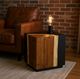 Crestview Collection Cavallo Brown End Table with Black Base-1