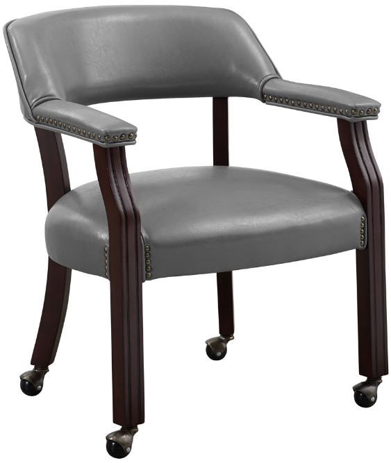 Steve Silver Co. Tournament 5-Piece Cherry/Gray Game Table Set-3