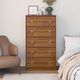 Ameriwood Home Ellwyn Bank Alder 5 Drawer Dresser-4