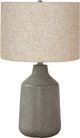 Monarch Specialties Inc. 24"H Grey Concrete Table Lamp-0