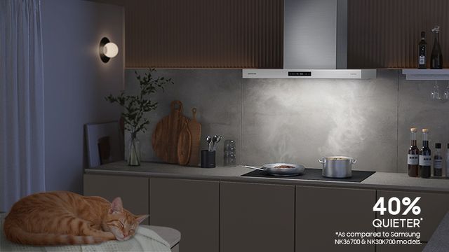 Samsung Bespoke 30" Clean Grey Wall Mounted Range Hood-5