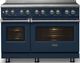 Viking® 5 Series 48" Slate Blue Pro Style Induction Range with Polished Chrome Trim-4