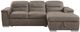 Mazin Furniture Alfio 2-Piece Taupe Right-Arm Facing Pullout Sleeper Sectional and Hidden Storage Chaise-1
