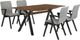 Armen Living Laredo Varde 5-Piece Black Dining Set-0
