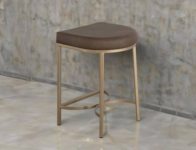 International Furniture Direct Mezquite Brown/Gold Counter Stool-1