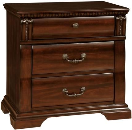 Furniture of America® Burleigh Cherry Nightstand-0