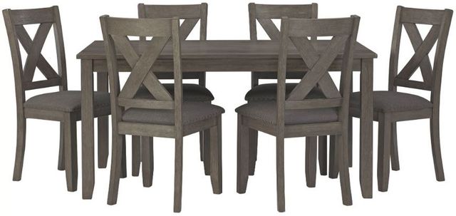 Signature Design by Ashley® Caitbrook 7-Piece Antiqued Gray Dining Table Set-0
