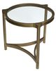 Magnussen Home® Cassidy Volakas Classic Round End Table with Aged Brass Base -4