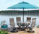 Homecrest™ Outdoor Living Customizable Concrete Aluminum/Composite 42" Round Outdoor Dining Table with Hole-1