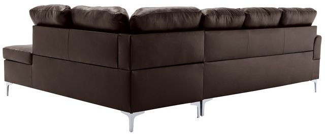 Mazin Furniture Barrington 2-Piece Brown Right-Arm Facing Sofa Sectional and Chaise-2