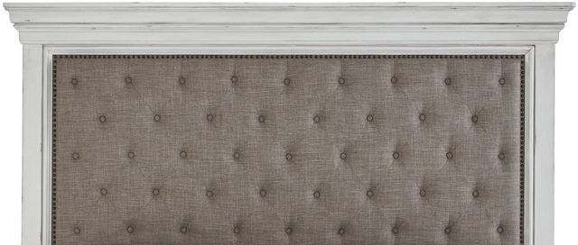 Benchcraft®  Kanwyn Whitewash Queen Upholstered Panel Headboard-2