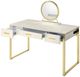 ACME Furniture Myles Antique White Vanity Set with Champagne Base-3