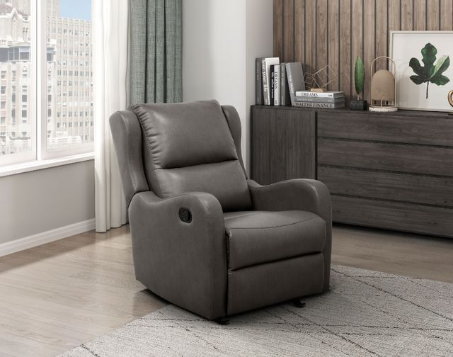 Homelegance® Durant Gray Gliding Recliner-1