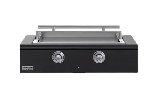 Caliber™ Rockwell Social 42" Matte Black Built-In Natural Gas Outdoor Griddle with Stainless Steel Hardware-0