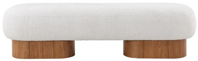 Meridian Furniture Robertson Cream/Walnut Bench-1