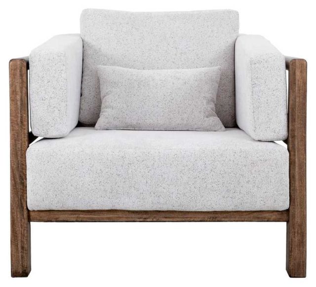 International Furniture Direct Roots Stained Brown/White Accent Chair-2