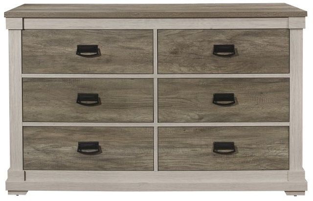 Mazin Furniture Arcadia White & Weathreed Gray Dresser-0
