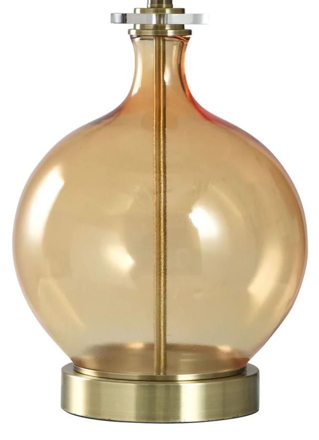 Stylecraft Amber Glass Table Lamp-1