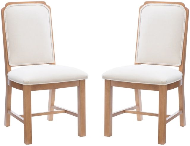 Linon Bree 2-Piece Brown/Gray Upholstered Side Chair Set-0