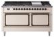 Ilve® Nostalgie II Noblesse 60'' Antique White Pro Style Dual Fuel Range with Burnished Trim-0