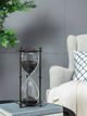 A & B Home Black/Black Hourglass in Stand-3