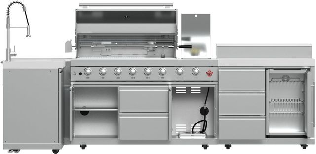 FORNO® Bulnes Series Alta Qualita White Outdoor Kitchen Kits-1