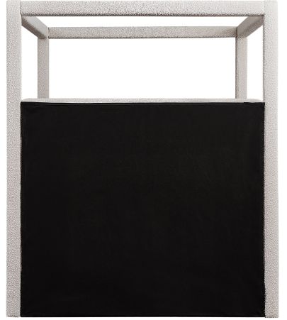 Meridian Furniture Eden Cream Queen Upholstered Canopy Bed-3