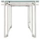 Sagebrook Home 24" Glass Top Side Table with Silver Base-0