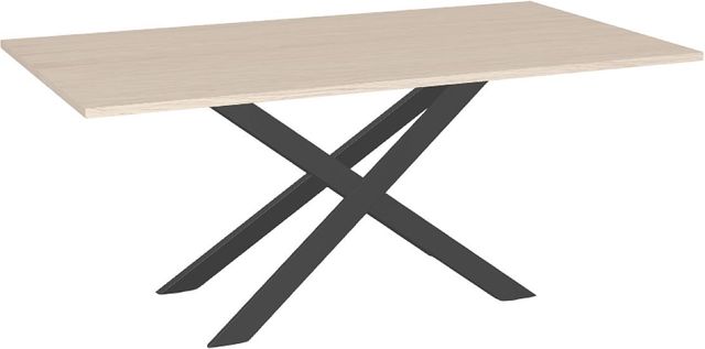 Amisco Customizable Ascencio 72" Rectangular Dining Table with 1" White Oak Veneer Top-0