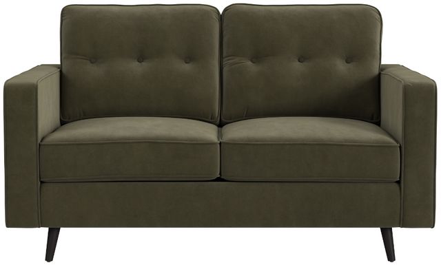 Intercon Mable Loden Green Velvet Loveseat-0