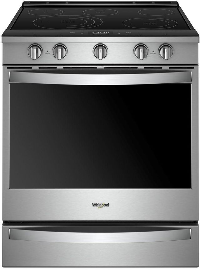 Whirlpool® 30" Fingerprint Resistant Stainless Steel Smart Slide-In Electric Range-0
