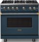 Viking® 5 Series 36" Squall Pro Style Gas (NG) Range with Brushed Brass Trim-3