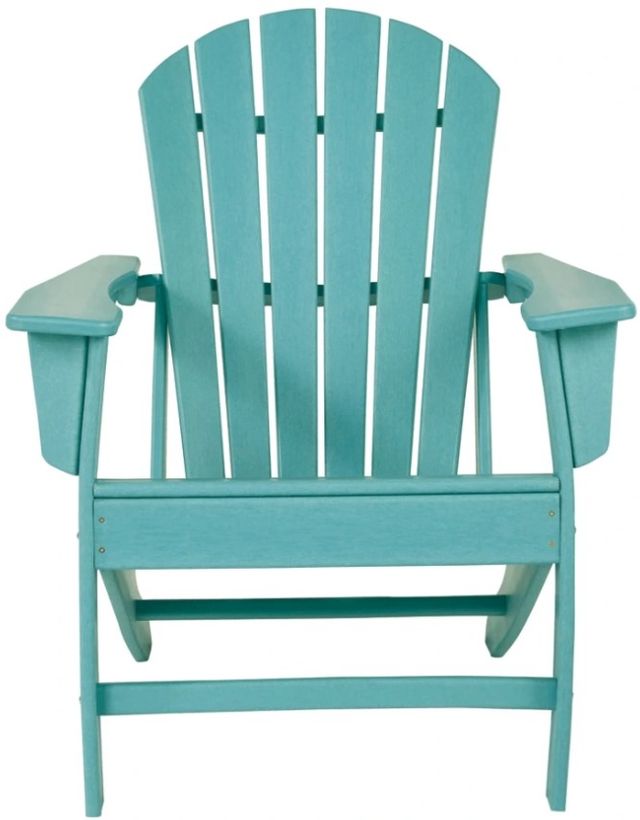 Signature Design by Ashley® Sundown Treasure Turquoise Plastic Outdoor Adirondack Chair-1