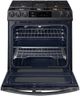 Samsung 30" Fingerprint Resistant Black Stainless Steel Front Control Slide-In Gas Range-2