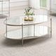 ACME Furniture Zaba Glass Top Coffee Table with Champagne Base-1