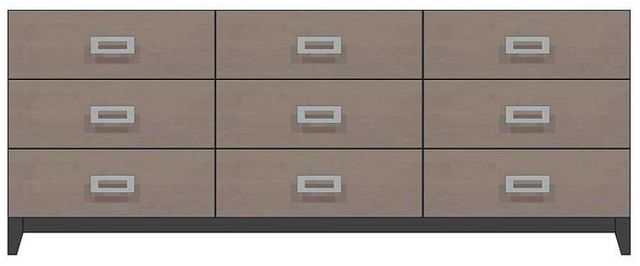 Country View Woodworking Customizable American Modern 84" 9-Drawer Wood Legs Dresser-0