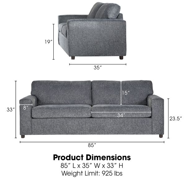 New Classic® Home Furnishings Kylo Ash Gray Sofa-2