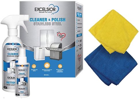 Excelsior™ Kitchen Care Collection Stainless Steel Cleaner & Polish Kit-0